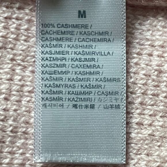 NWT Johnstons of Elgin Cardigan Womens Medium Pink Pure Cashmere Scotland $825 - Picture 10 of 13